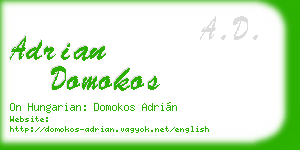 adrian domokos business card