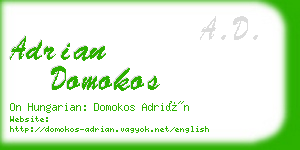 adrian domokos business card